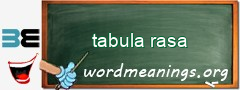 WordMeaning blackboard for tabula rasa